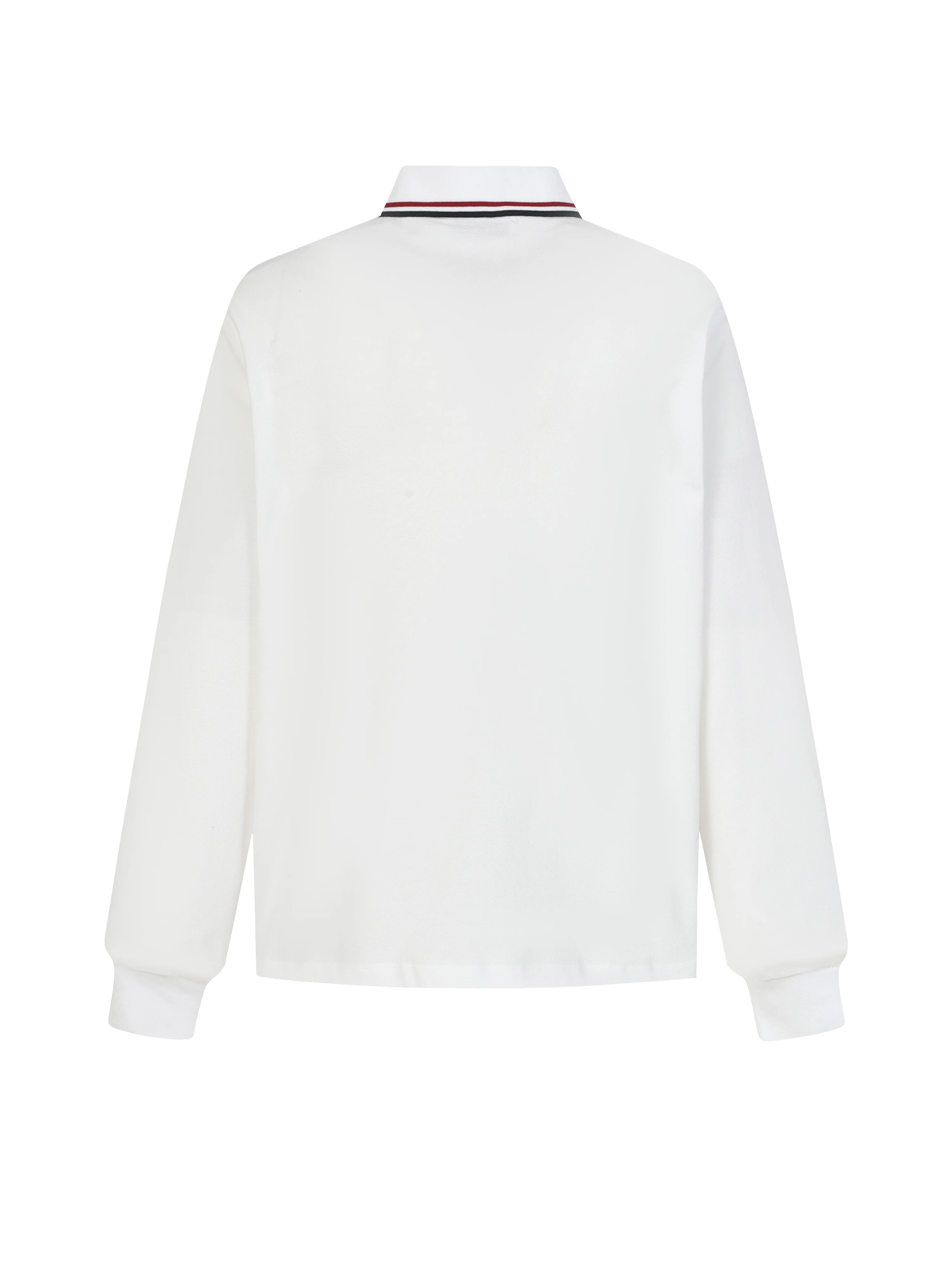 Embroidered lapel polo long-sleeved T-shirt