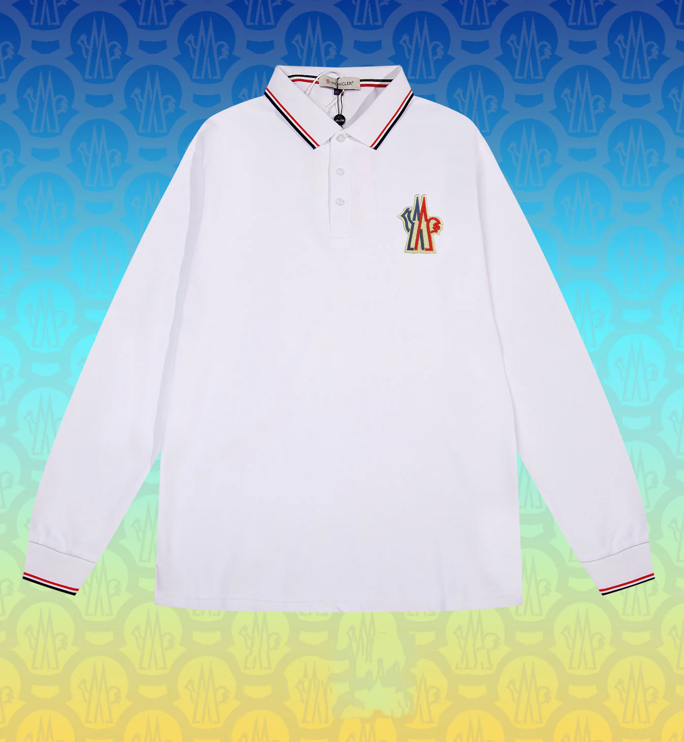 Embroidery lapel polo long-sleeved T-shirt