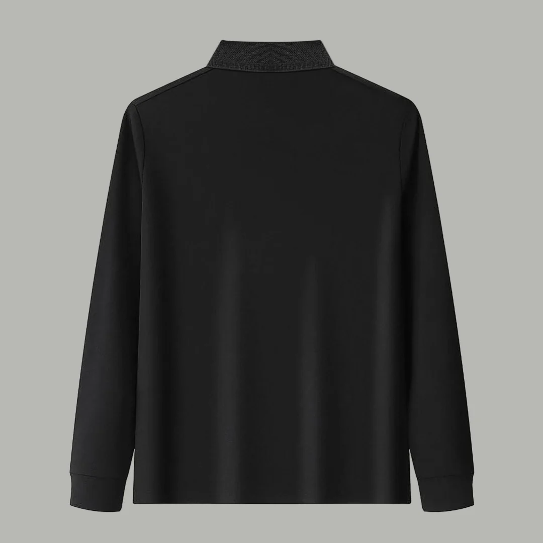 Pocket lapel polo long-sleeved T-shirt