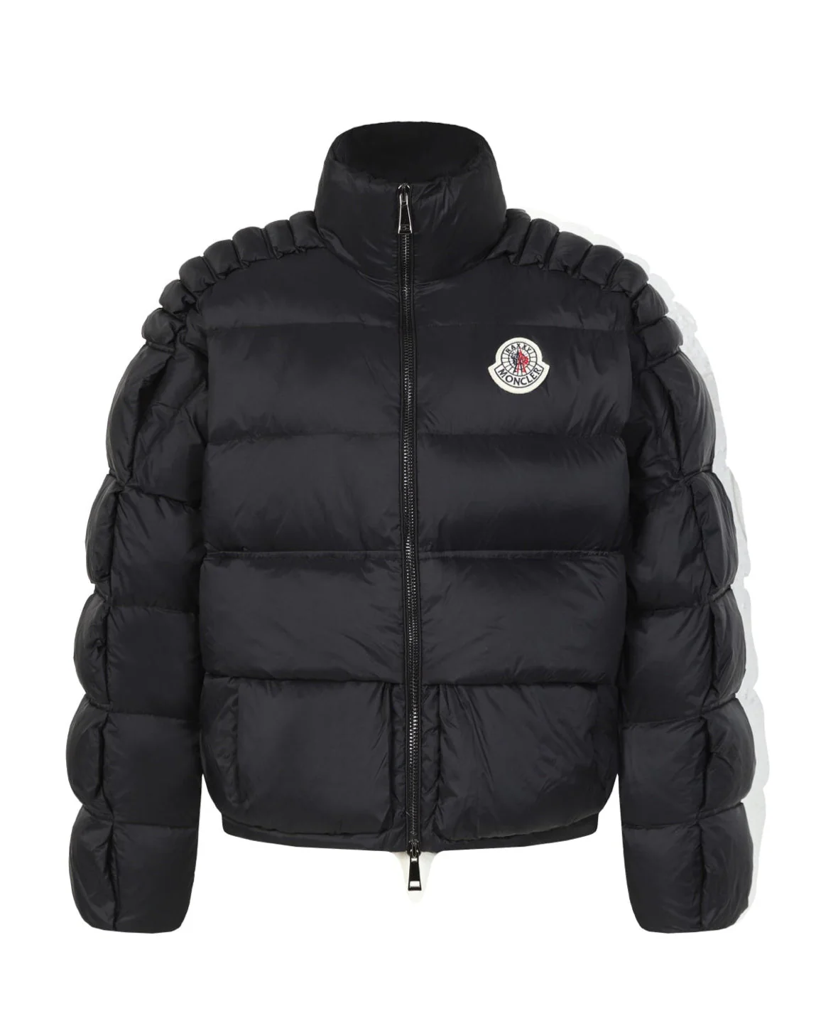 3D Quilted Zip-Up Down Jacket