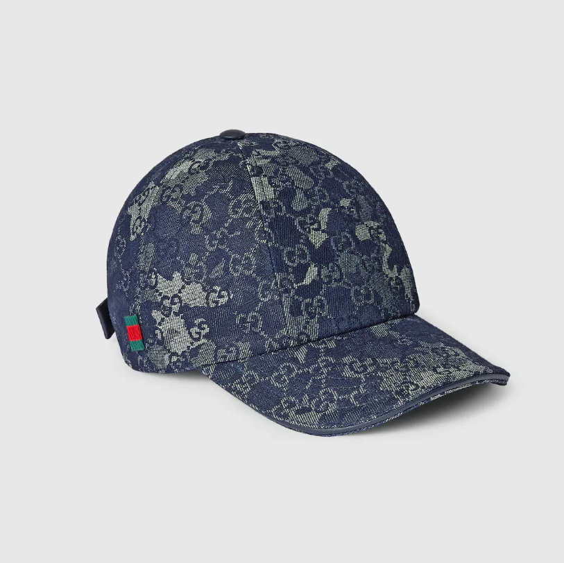 Stylish denim webbing baseball cap