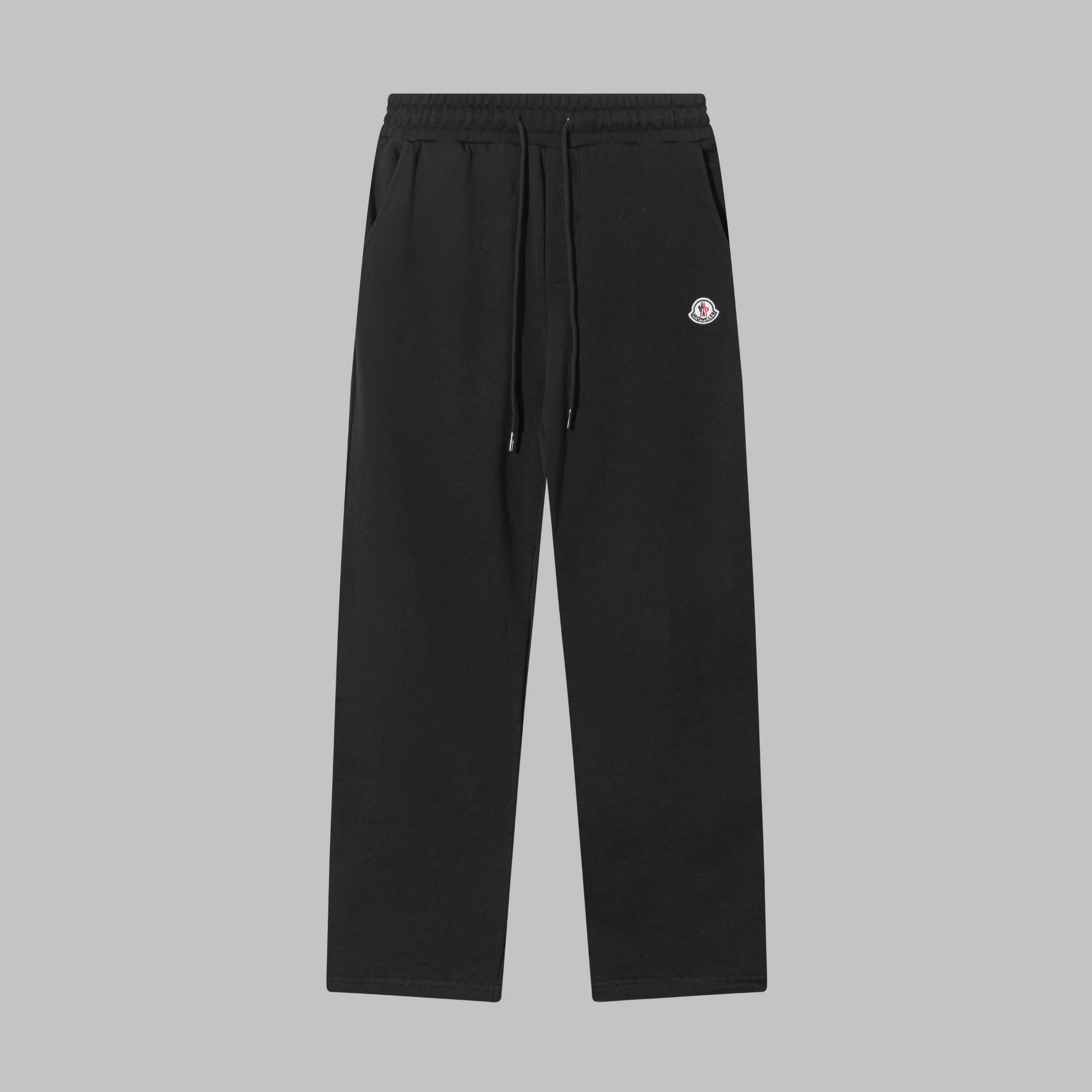 Embroidered drawstring casual trousers