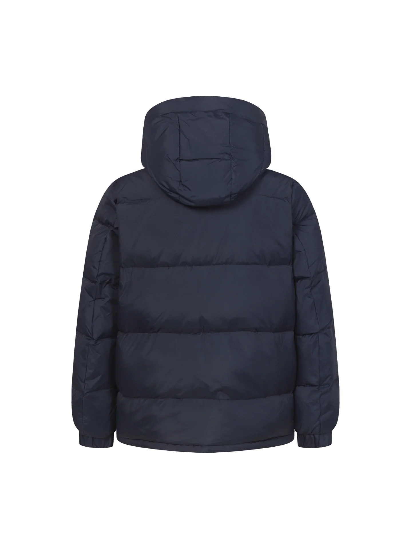 Printed hooded down jacket