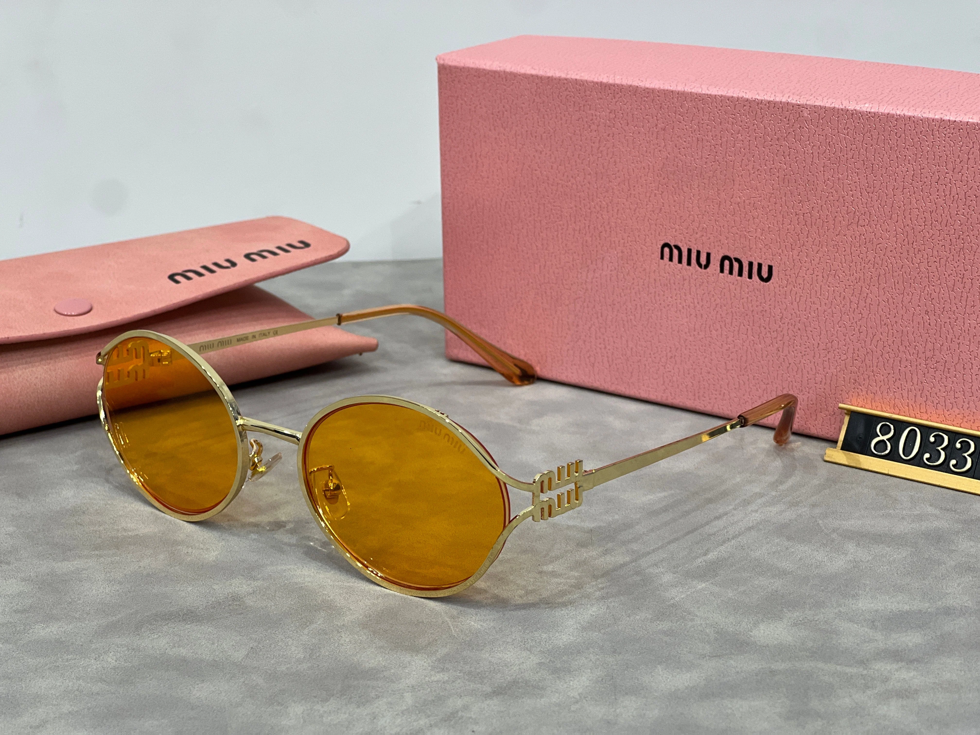 New trendy oval metal anti-glare sunglasses 8033