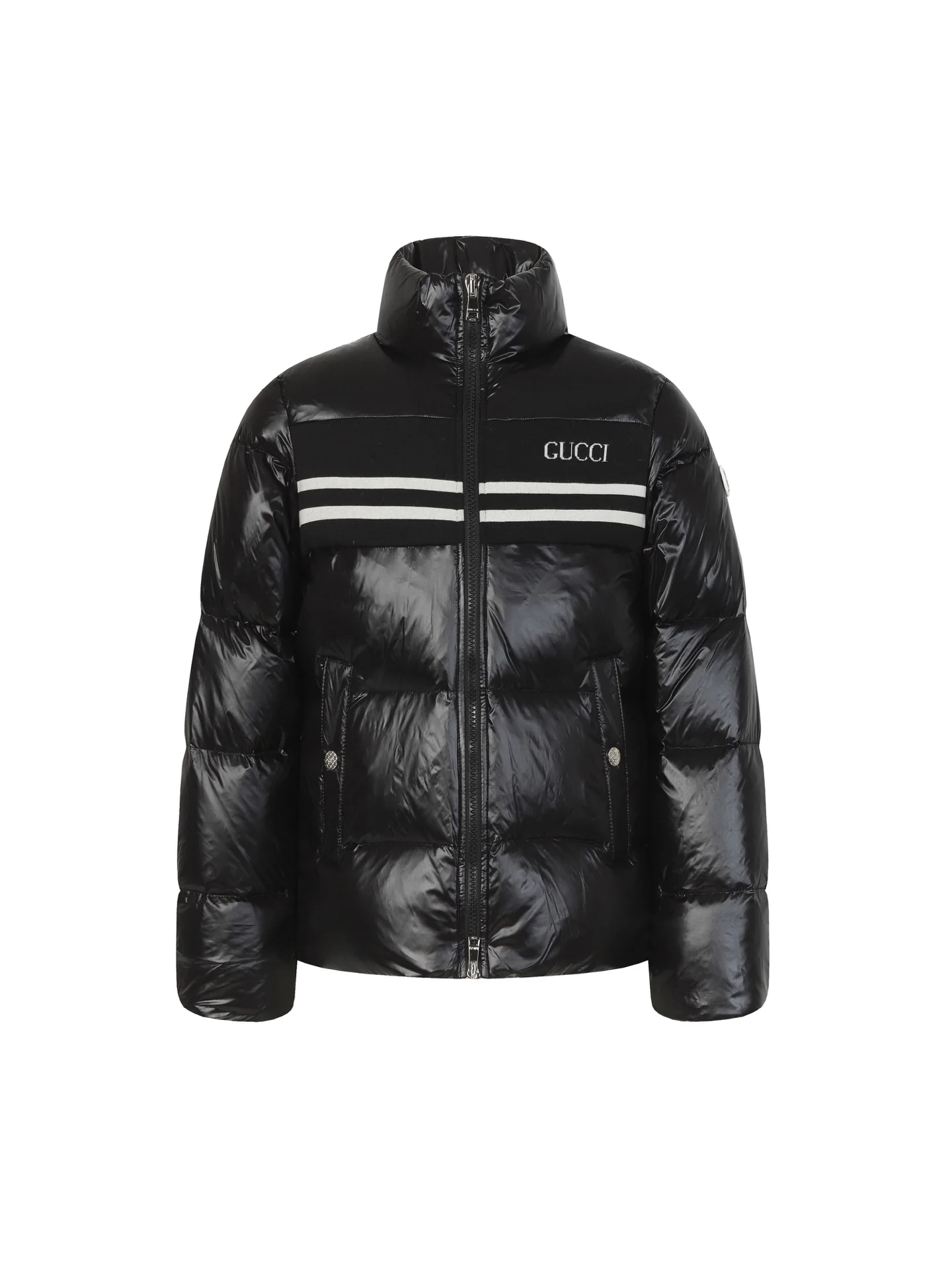 Web stand collar down jacket