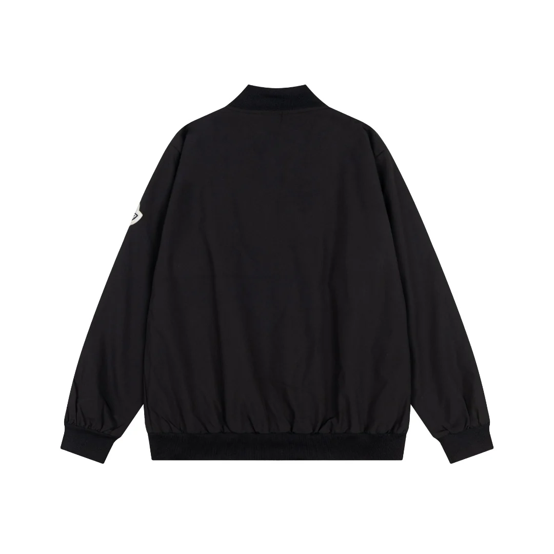 Embroidered stand collar jacket