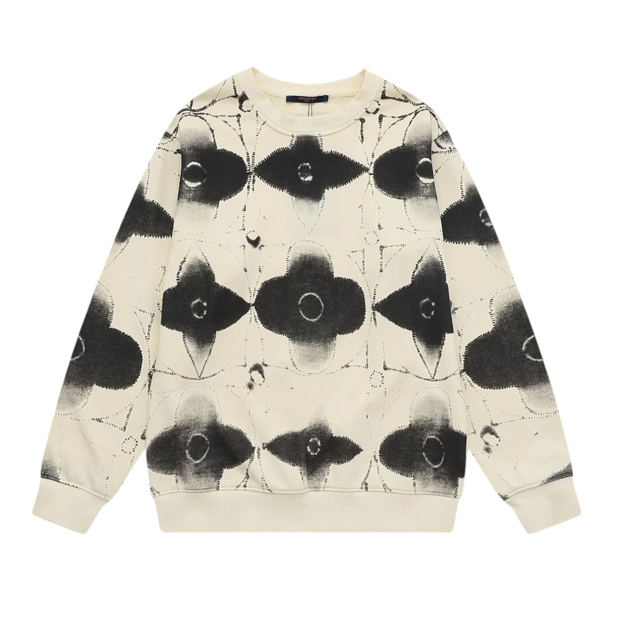 Printed crew neck cotton sweatshirt