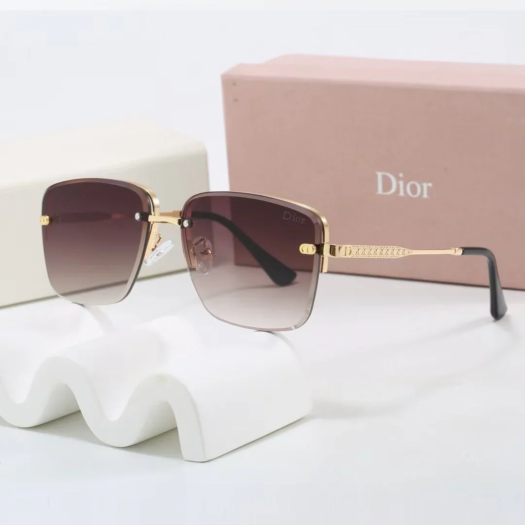 Gradient two-tone metal sunglasses