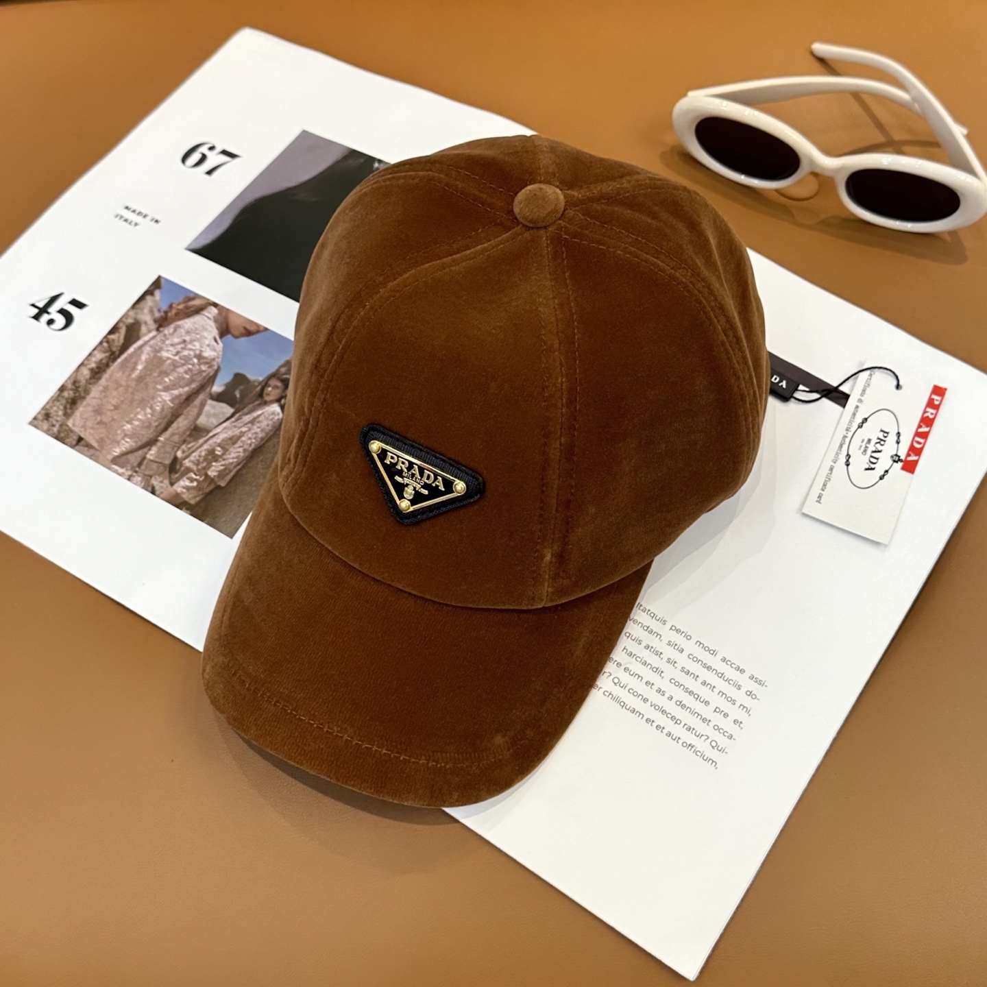 Designer velvet baseball cap