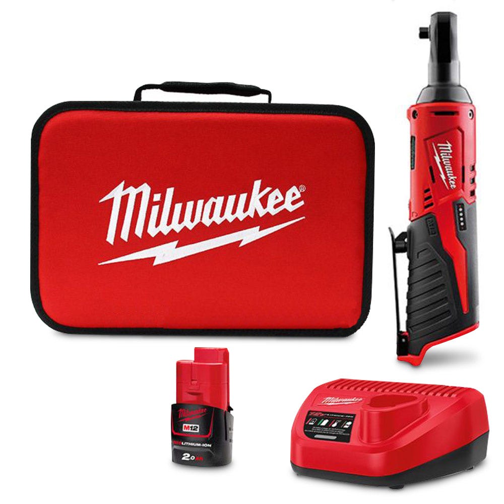 MILWAUKEE 12V 2.0Ah 3/8inch Impact Ratchet Kit M12IR-201B