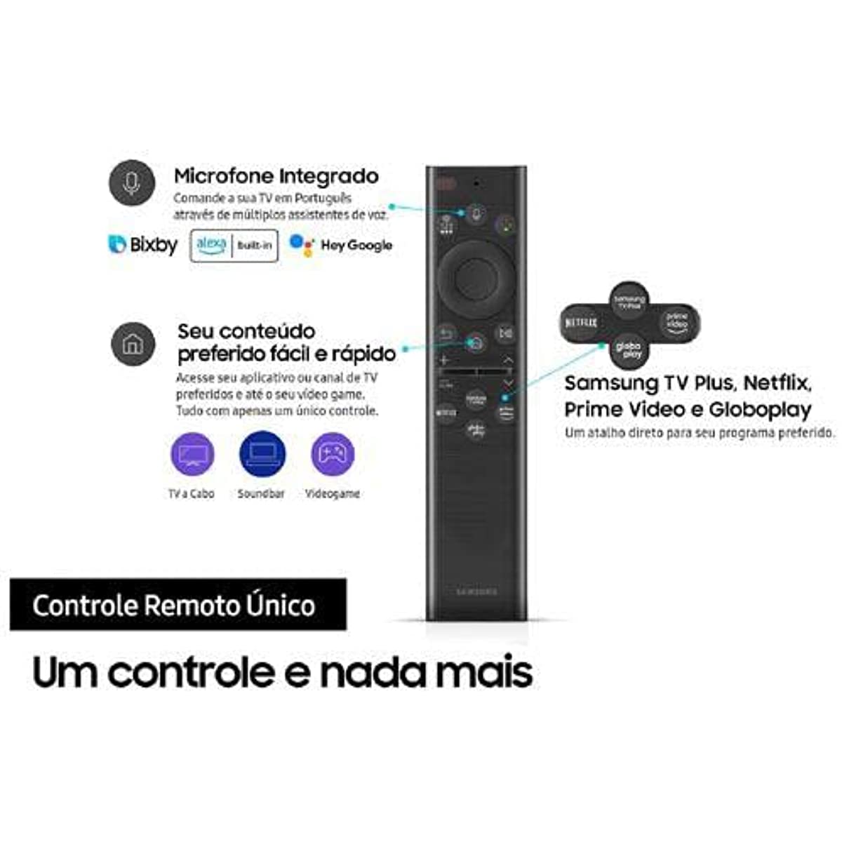 Smart TV LED 60' 4K UHD Samsung 60BU8000 - Wifi, HDMI, USB