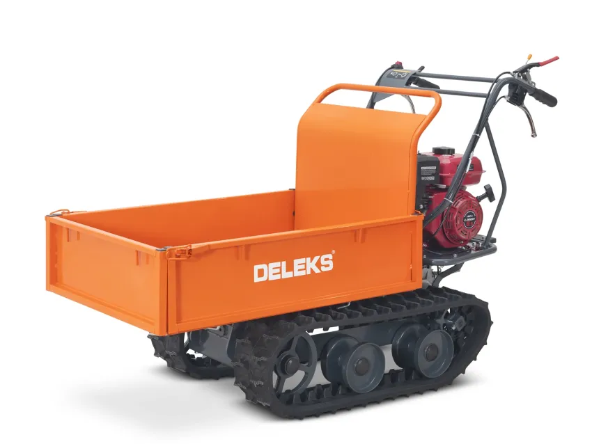 DELEKS&reg; MD-500FL tracked mini dumper / Dump Truck Motor Wheelbarrow, Lifan 6.5hp engine, rubber tracks.