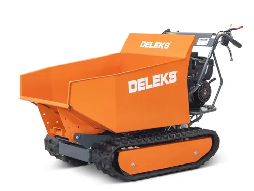 DELEKS&reg; MD-800EB tracked mini dumper / Dump Truck Motor Wheelbarrow, Briggs&Stratton 10 hp engine, rubber tracks, e-start, hydraulic tipping.