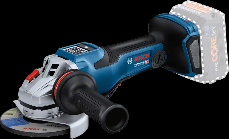 BOSCH COMBI-KIT 4 18V TOOLS: GSR 18V-90C + GWS 18V-15 PSC + GKM 18V-50 + GGS 18V-23 PLC + 1 4.0 AH BATTERY (PROCORE) + 2 5.5 AH BATTERIES (PROCORE) + GAL 1880CV (L) PROFESSIONAL