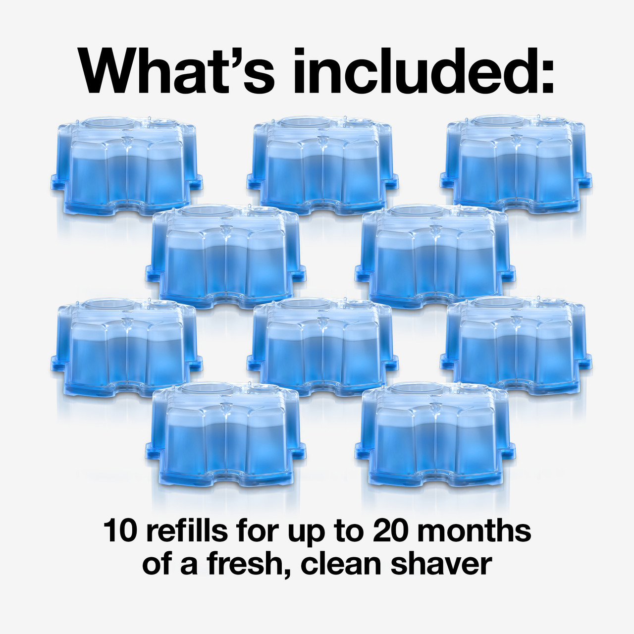 Braun Clean & Renew Refill Cartridges – 10 Pack, Optimal Shaver Hygiene