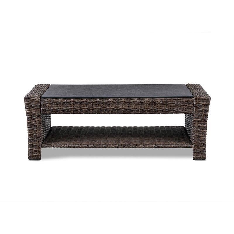 Emlee Wicker/Rattan 4 - Person Seating Group with Cushions