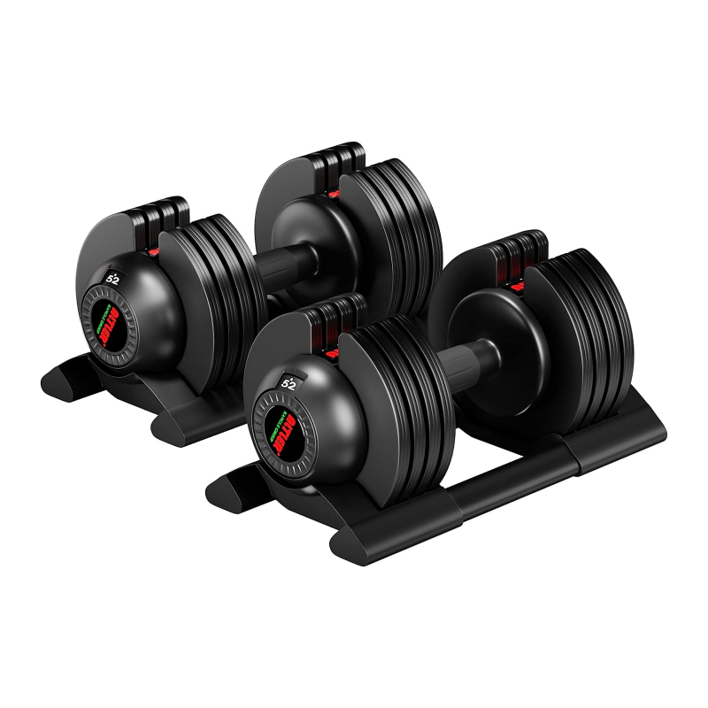 ALTLER Adjustable Dumbbell, 22lb/44lb/52lb Dumbbell Set with Tray for Workout Strength Training Fitness, Adjustable Weight Dial Dumbbell with Anti-Slip Handle and Weight Plate for Home Exercise