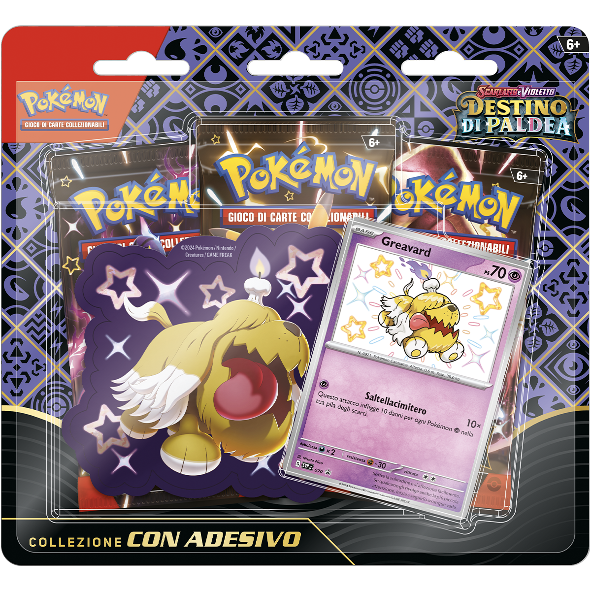 Pokémon destino di paldea collezione con adesivo