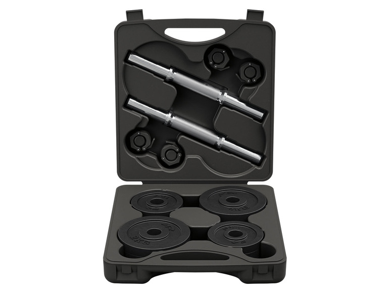 CRIVIT Kurzhantelset, 20 kg, inkl. Koffer