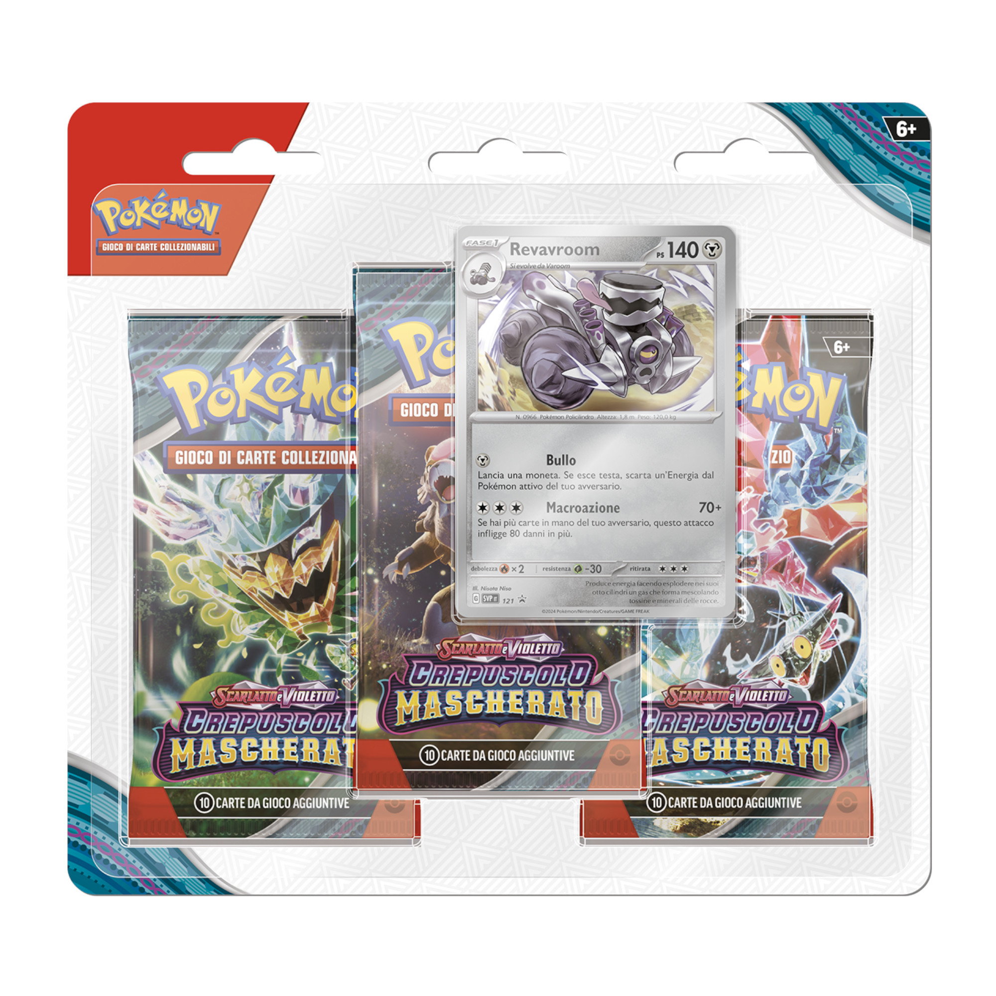 Pokemon scarlatto e violetto – crepuscolo mascherato 3pack blister
