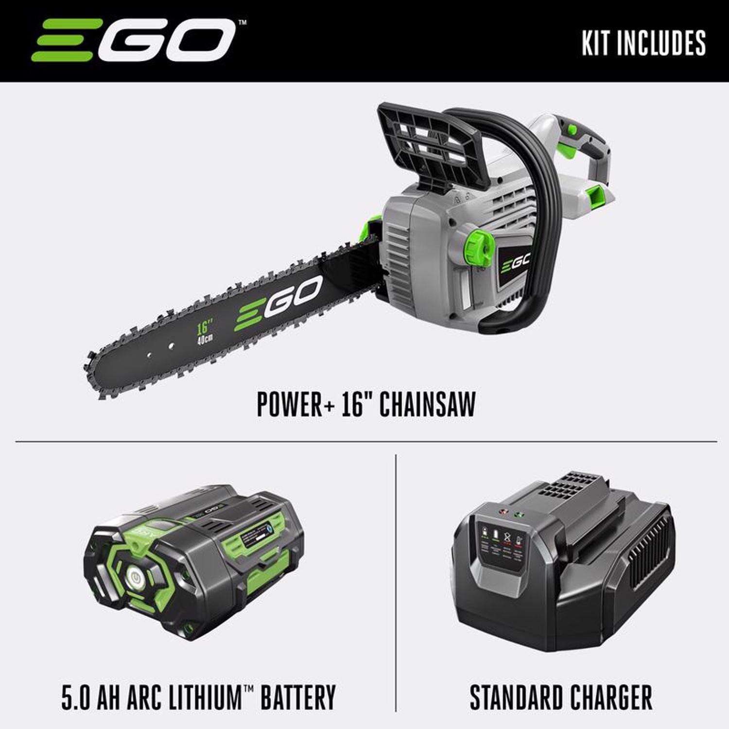 EGO Power+ CS1604 16 in. 56 V Battery Chainsaw Kit (Battery & Charger)