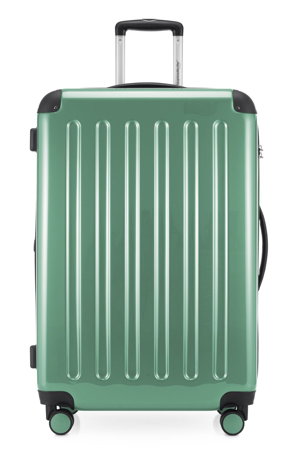 Alex - suitcase hard shell black glossy, TSA, 75 cm, 119 liters