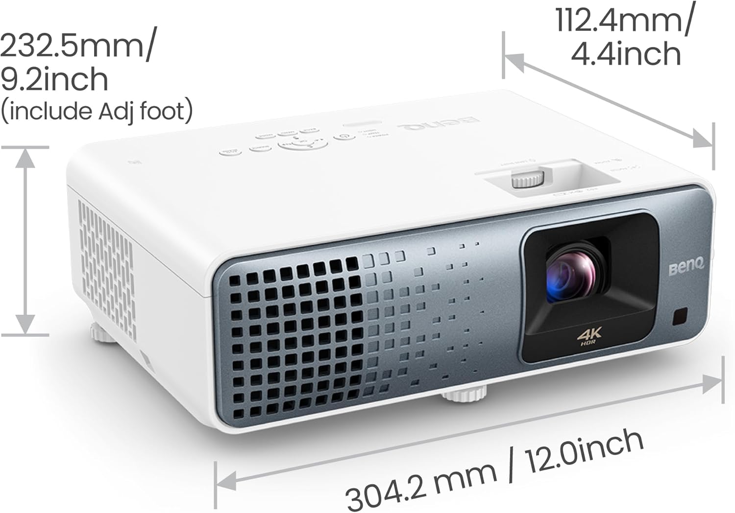 BenQ TK710 4K HDR Laser 3200lm Projector with 4ms Response Time | 240Hz Refresh Rate | HDR10 & HLG | ARC/eARC | Vertical Lens Shift | 3D Keystone Correction | 1.3x Zoom | HDR Game Modes