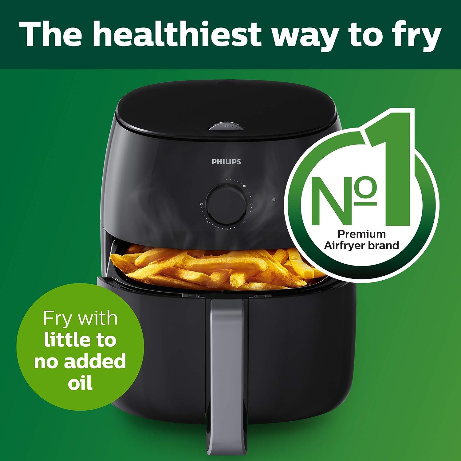 Premium Airfryer XXL with Fat Removal Technology, Black, HD9630/98