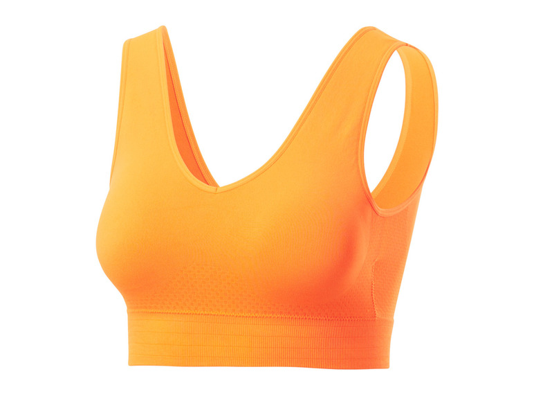 CRIVIT Damen Seamless-Sportbustier, Medium-Level, mit dynamischer Kühltechnologie