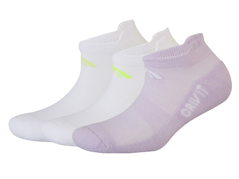 CRIVIT Damen Sport-Sneakersocken, 3 Paar, hoher Baumwollanteil