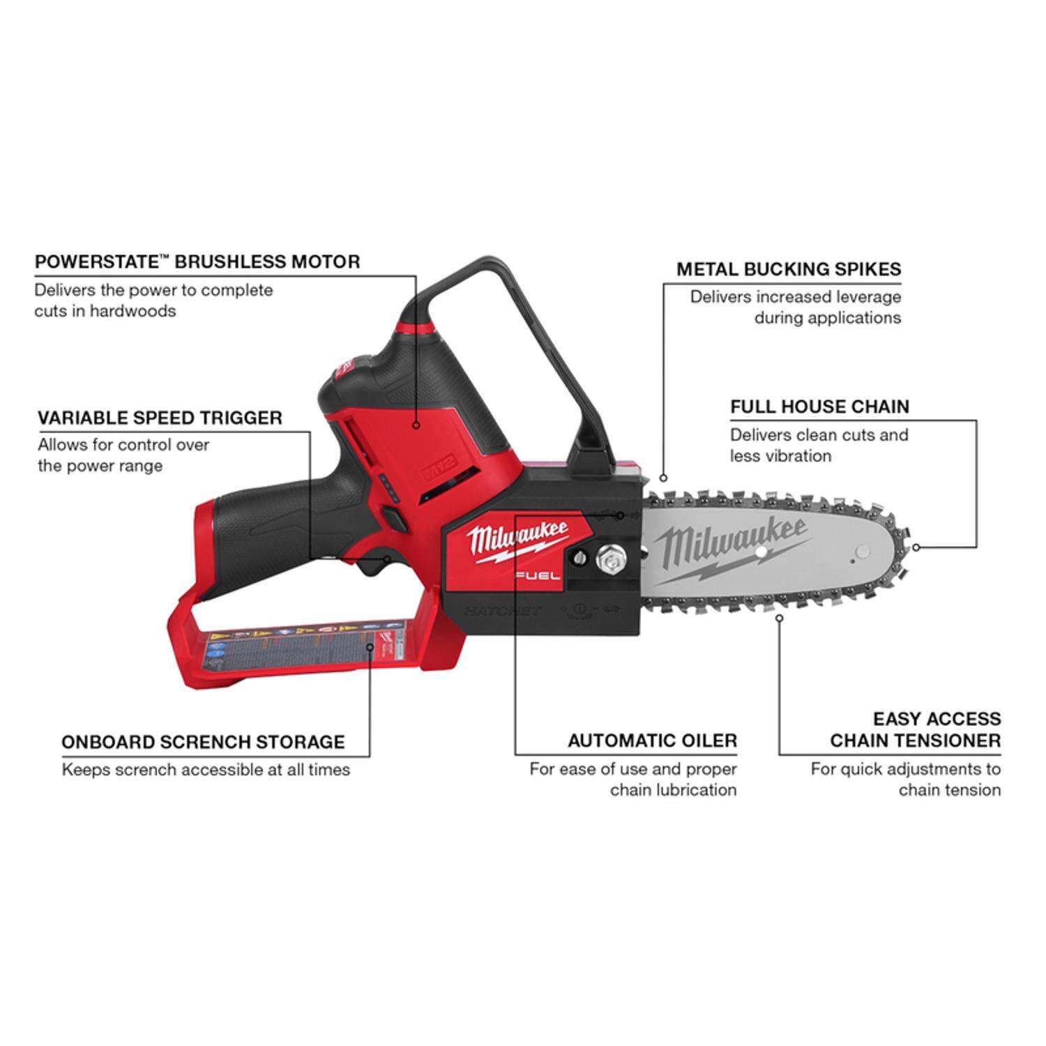 Milwaukee M12 FUEL 6 in. 12 V Battery Pruning Saw Tool Only