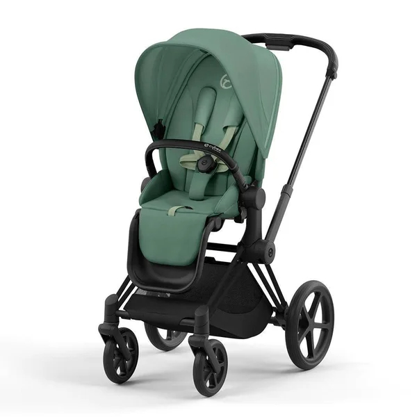 Cybex Priam V4 stroller set leaf green with matte black frame