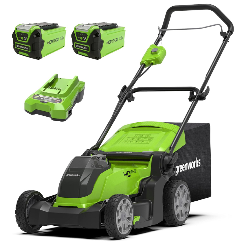 Greenworks G40LM41K2X Cordless Lawnmower for Lawns up to 500m&sup2;