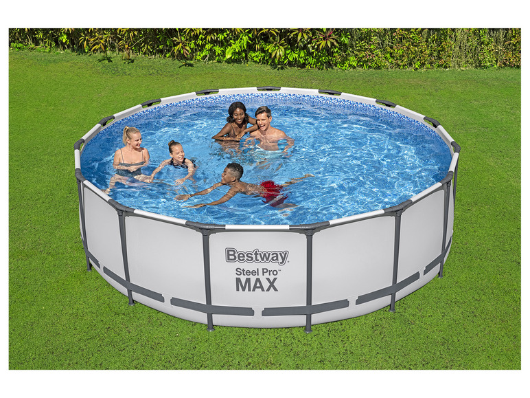 Bestway Steel Pro MAX™ Frame Pool Komplett-Set mit Filterpumpe Ø 457 x 122 cm