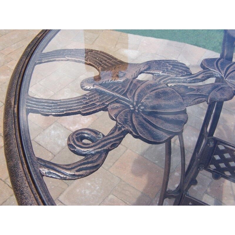 Wendling Round 4 - Person Aluminum Bar Height Dining Set with Cushions and Umbrella