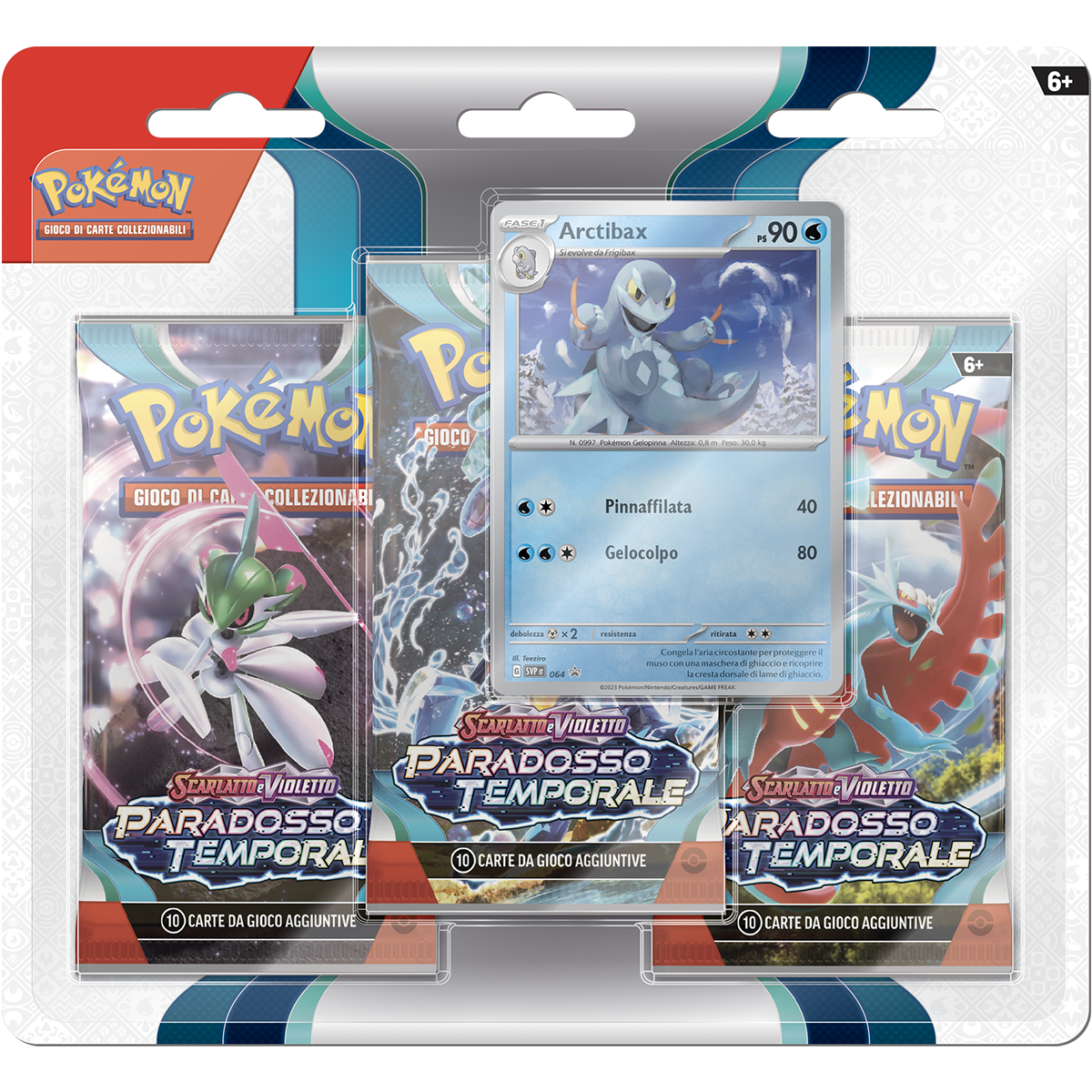 Pokemon scarlatto e violetto paradosso temporale-3 pack blister