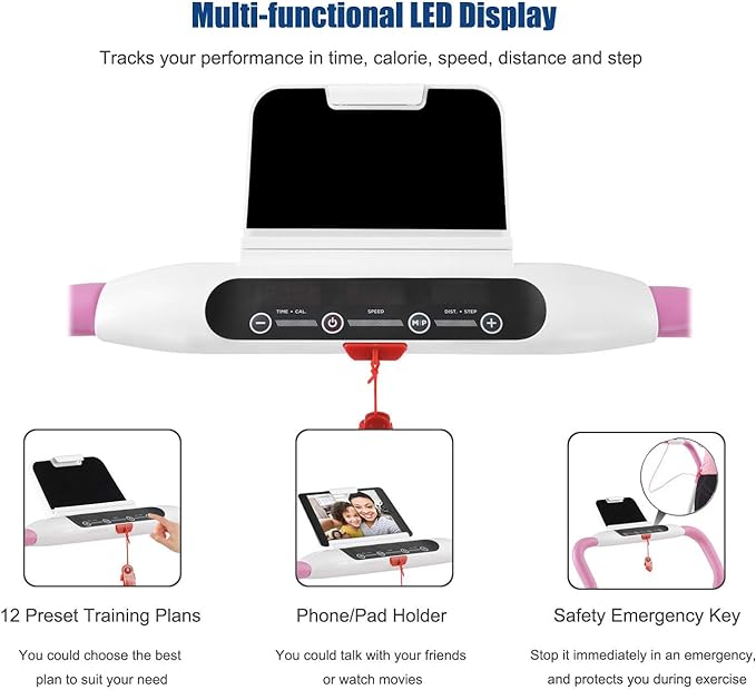 FYC Folding Treadmill for Home - 265lbs Foldable Treadmill Running Machine, Electric Treadmill Exercise for Small Apartment Home Gym Fitness Jogging Walking