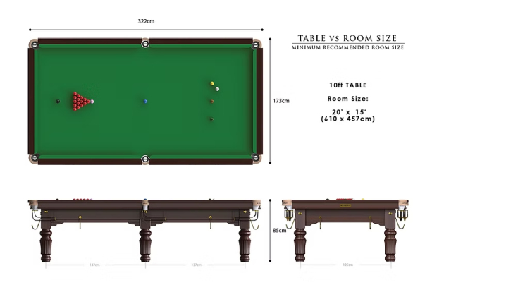 10ft Riley Aristocrat Snooker Table