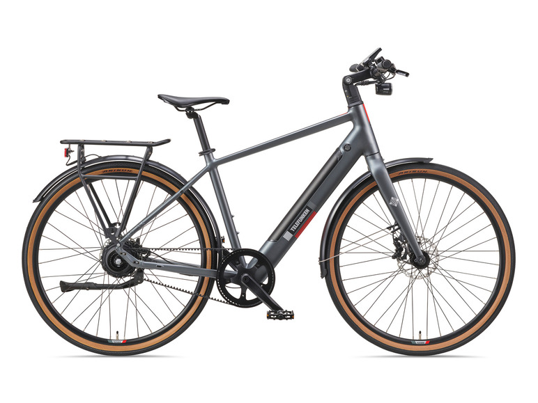 TELEFUNKEN E-Bike Urban UH220, Riemenantrieb, 2-Gang Automatik, 28 Zoll titangrau