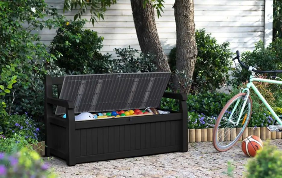 Eden 265L Storage Bench - Dark Gray