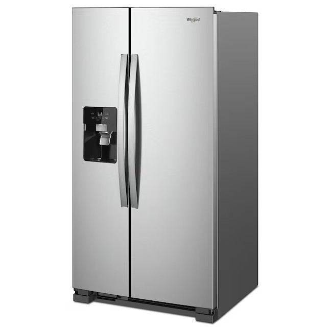 Whirlpool 21.4-cu ft Side-by-Side Refrigerator with Ice Maker (Fingerprint Resistant Stainless Steel)