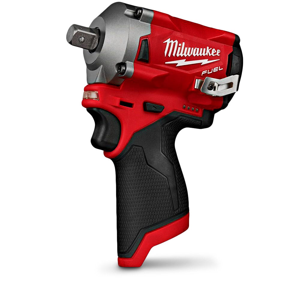 MILWAUKEE 12V FUEL™ 1/2" Stubby Impact Wrench with Pin Detent Skin M12FIWP12-0