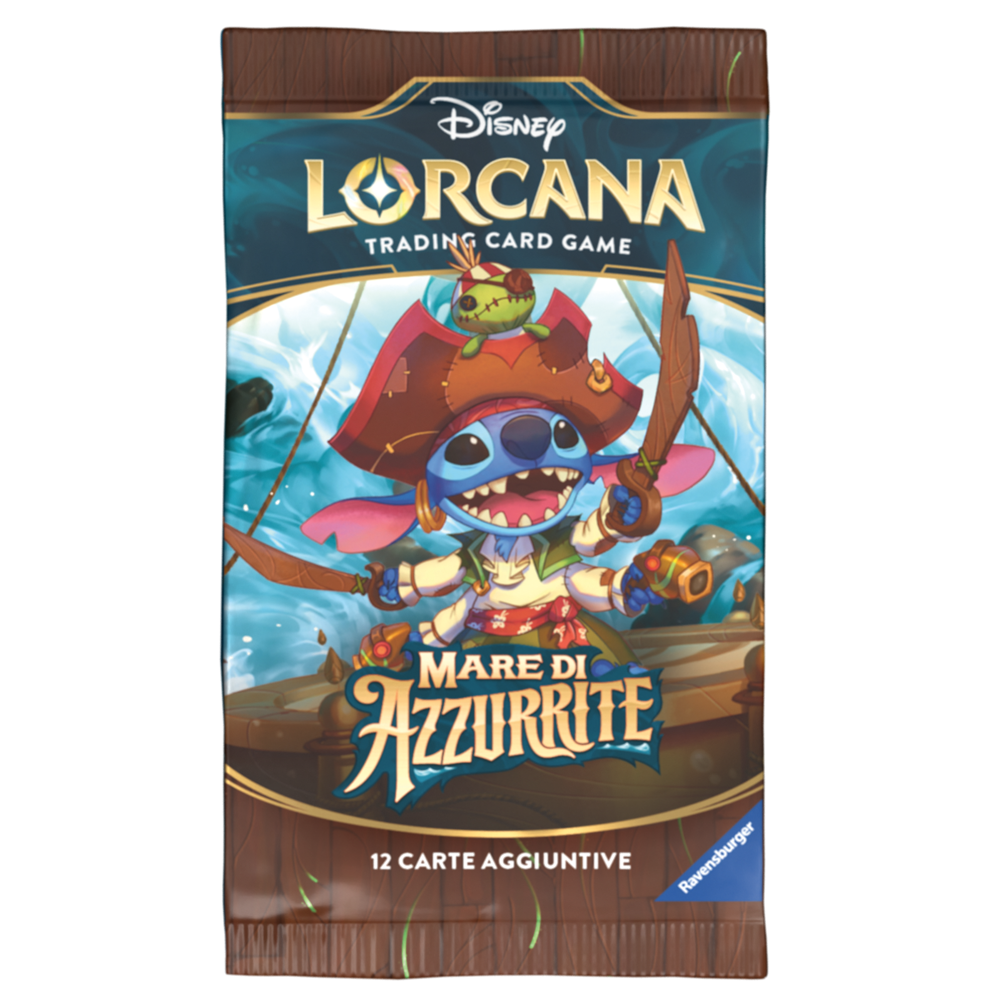 Disney lorcana – mare di azzurrite – bustina da 12 carte – 8+ anni
