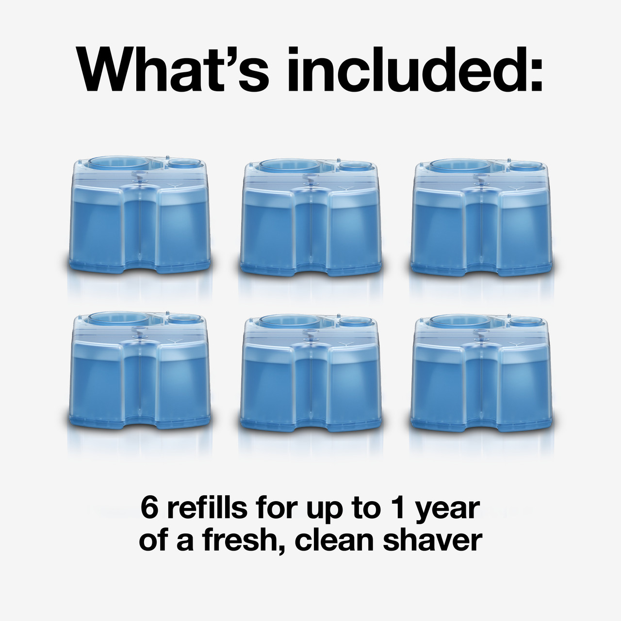 Braun Clean & Renew Refill Cartridges – 6 Pack, Optimal Shaver Hygiene