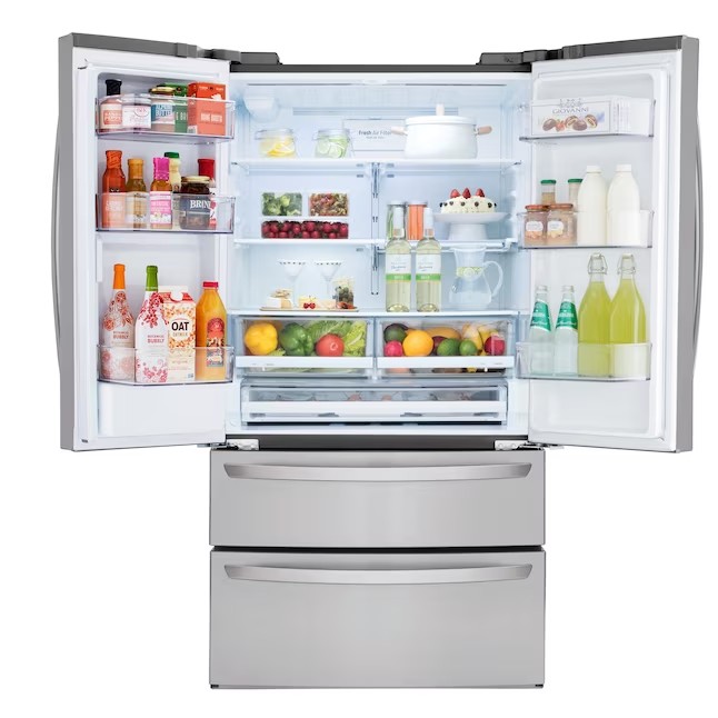 LG External Water DIspenser 28.6-cu ft 4-Door French Door Refrigerator with Ice Maker (Stainless Steel) ENERGY STAR