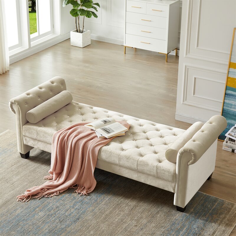 Aitiana 82.3'' Velvet Rolled Arm Sofa Bed