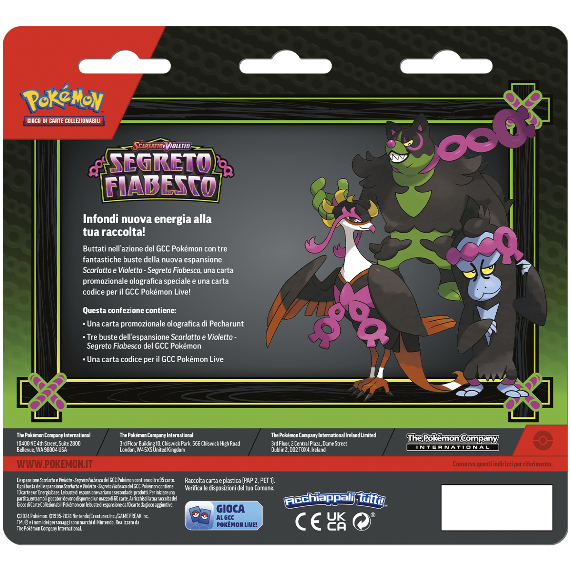 Pokemon sv6.5 segreto fiabesco – 3 pack blister