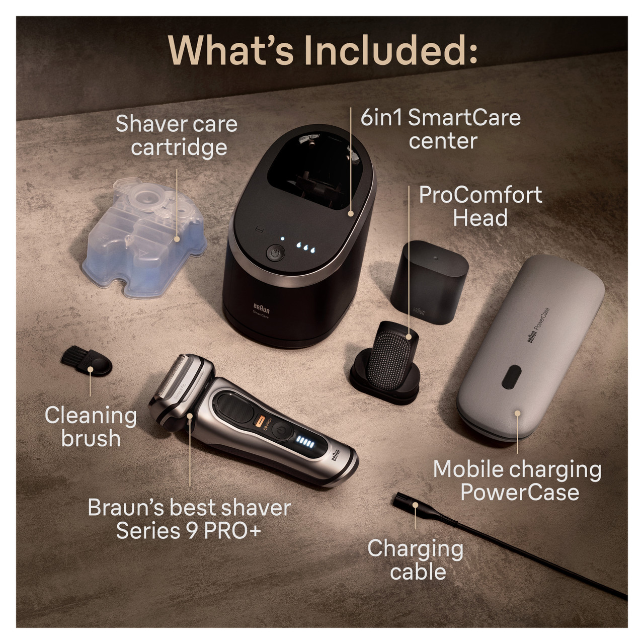 Series 9 PRO+ Electric Shaver with PowerCase, 6-in-1 SmartCare Center, ProComfort Head, 9599cc