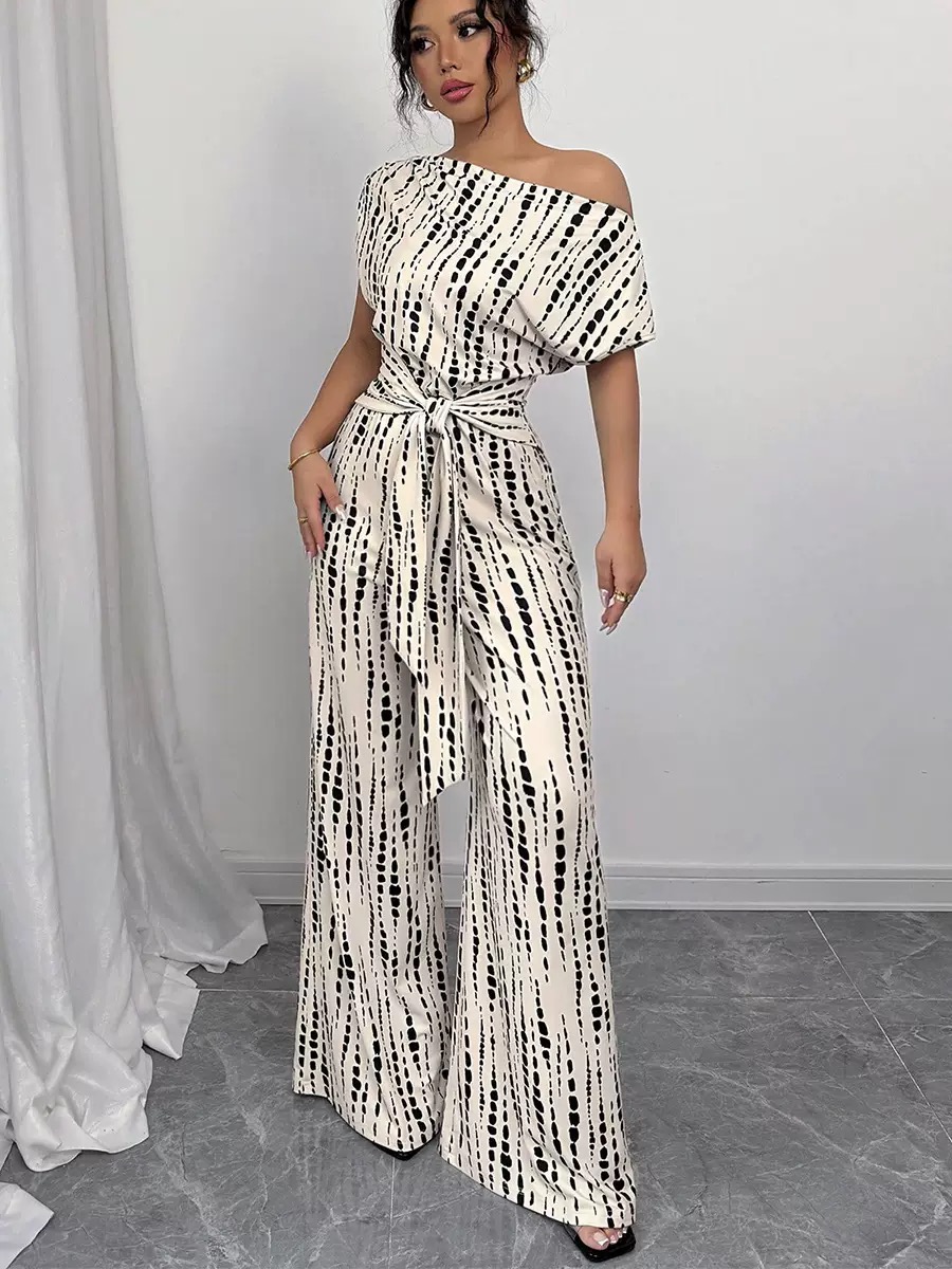 Striped Wide-Leg Jumpsuit