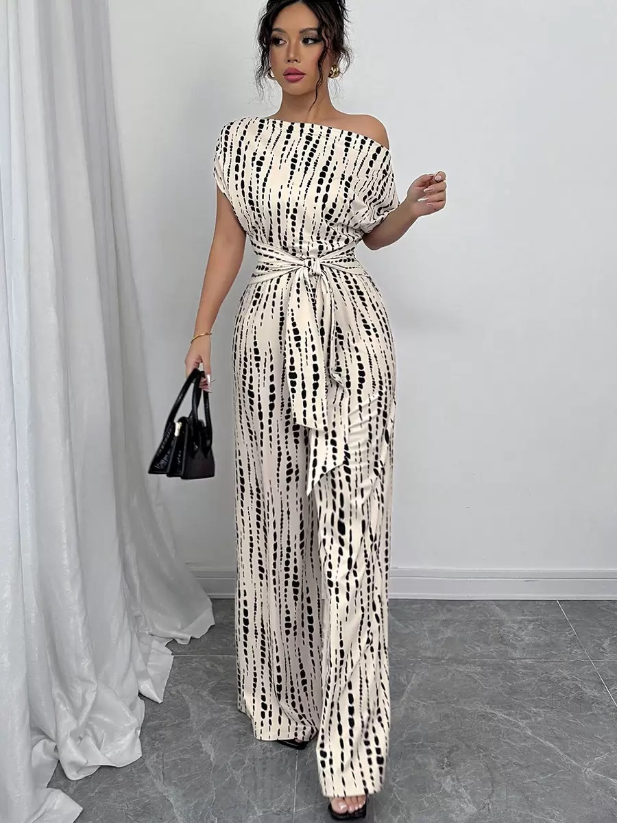 Striped Wide-Leg Jumpsuit
